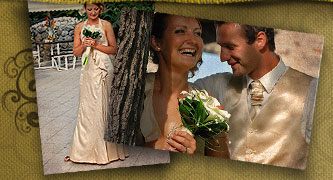 svadobné šaty na mieru pre nevestu, svadobná vesta a kravata na mieru pre ženícha